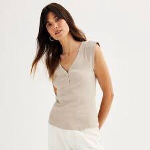 Ralph Lauren Beige V-Neck Tank Top